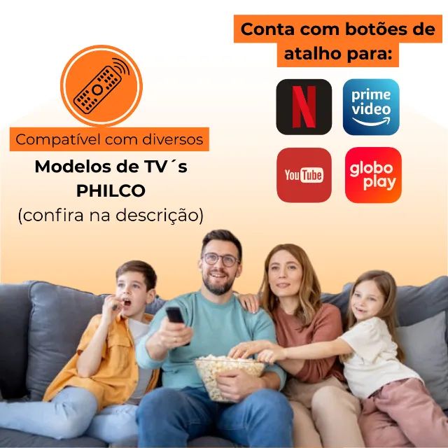 Kit 2 controles + pilhas, compatível Philco - Foto 5