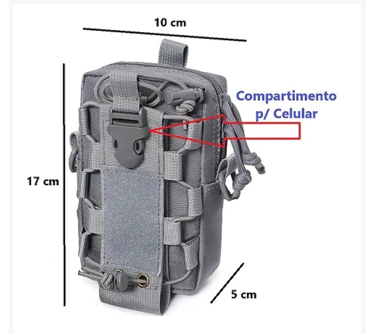BOLSO TÁTICO FAST COM COMPARTIMENTE EXTERNO - Foto 4