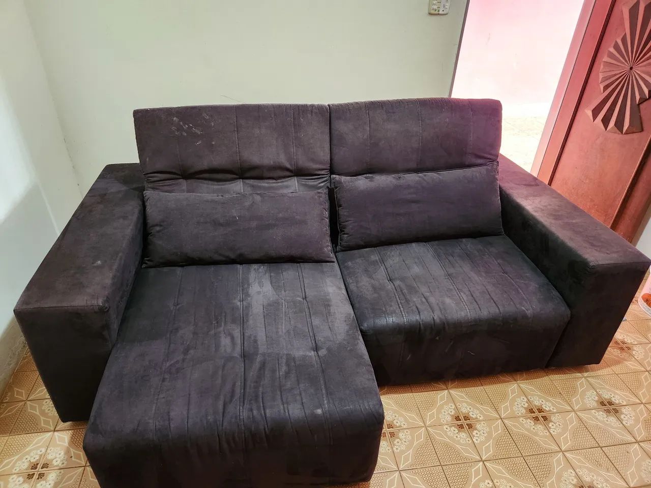Sofa 3 lugares retrátil encosto reclináveis  - Foto 2