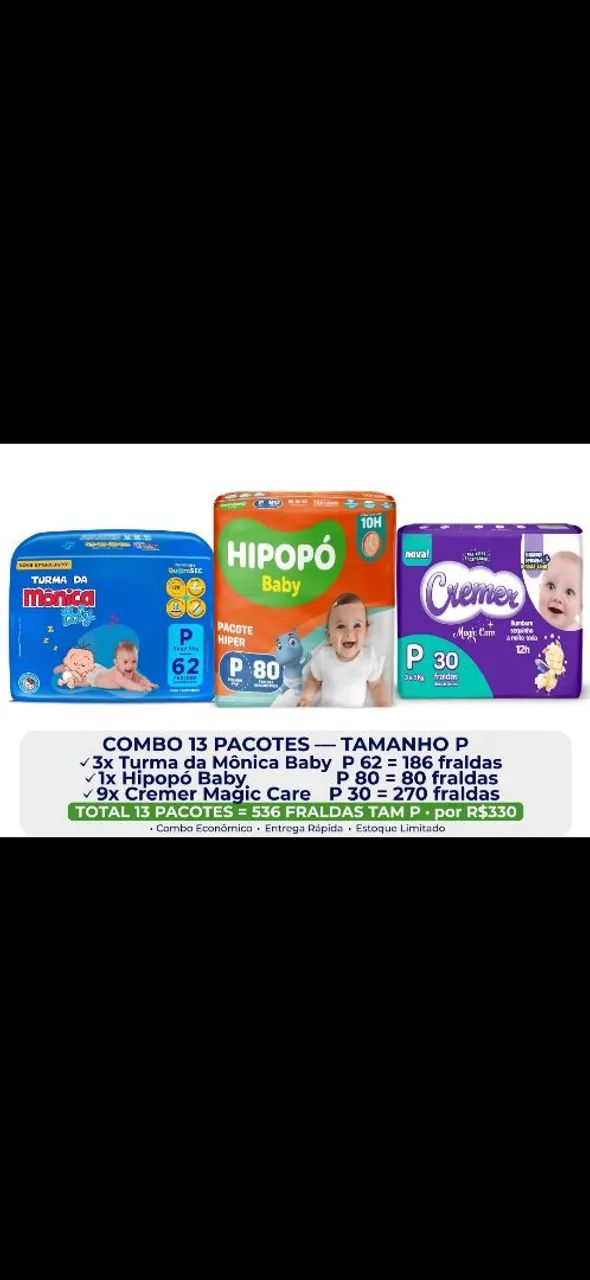 Combo 13 pacotes tamanho P