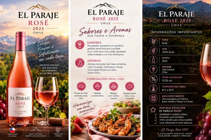 Vinho El Paraje Rosé 2025 (Chile) - Foto 2