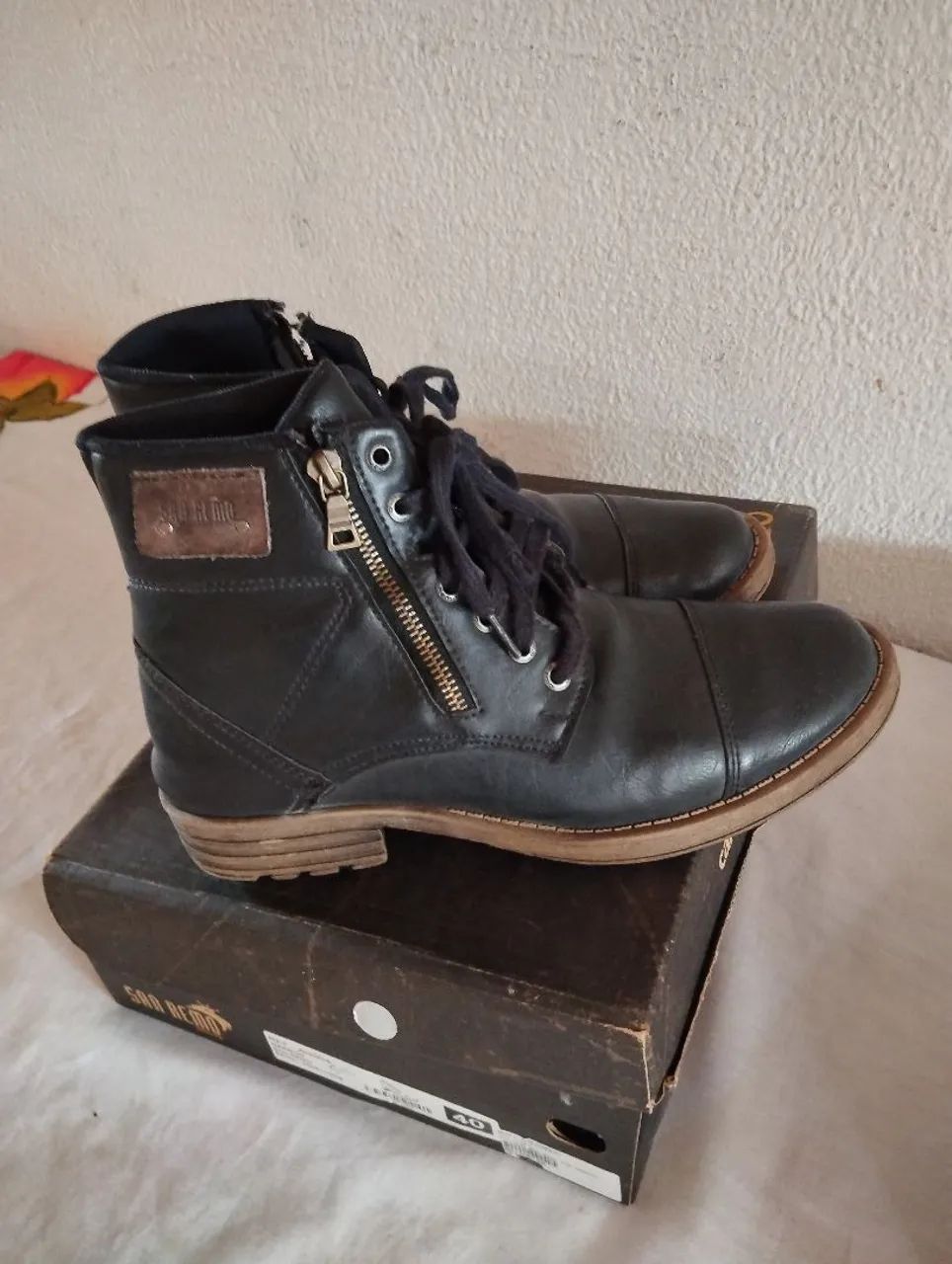 Bota Preta Tam 39/40 - Foto 2