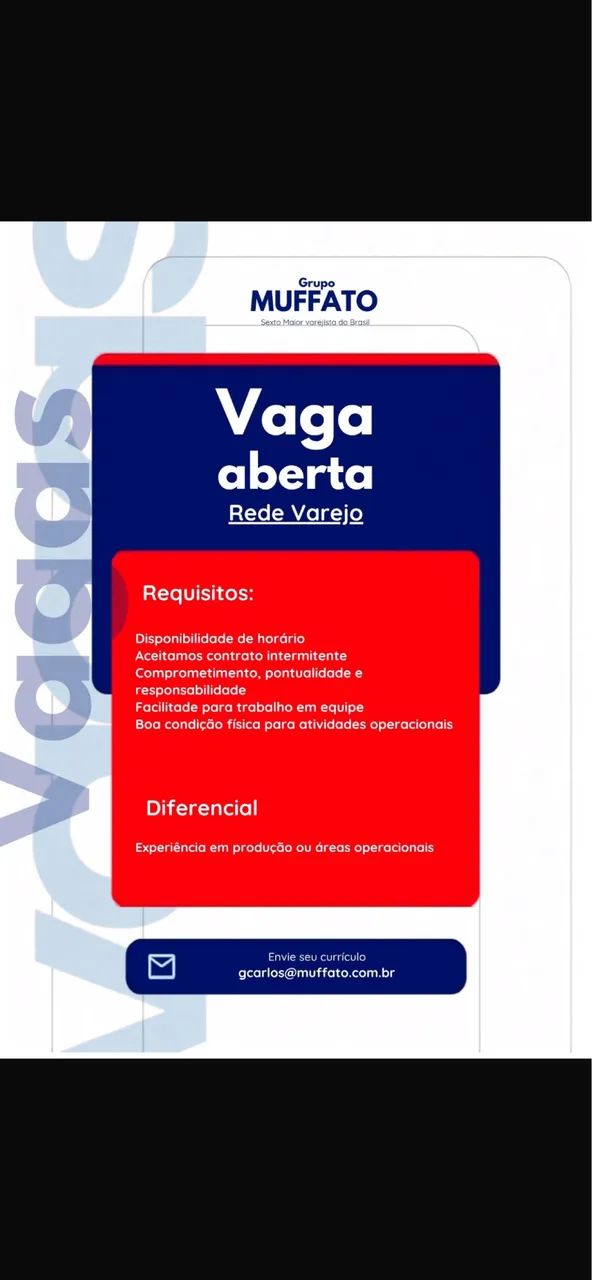 Vagas de emprego 