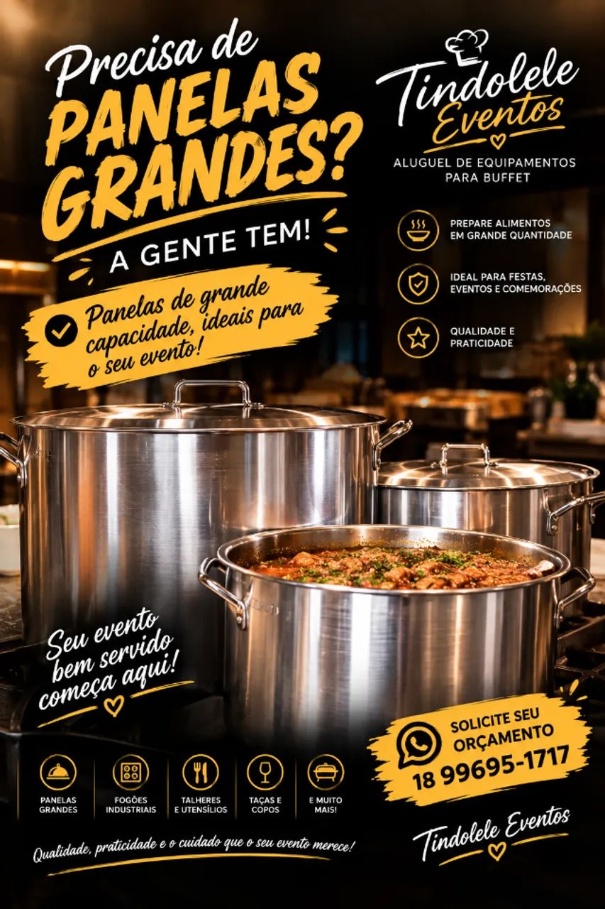 ? PANELAS GRANDES PARA SUA FESTA! ?