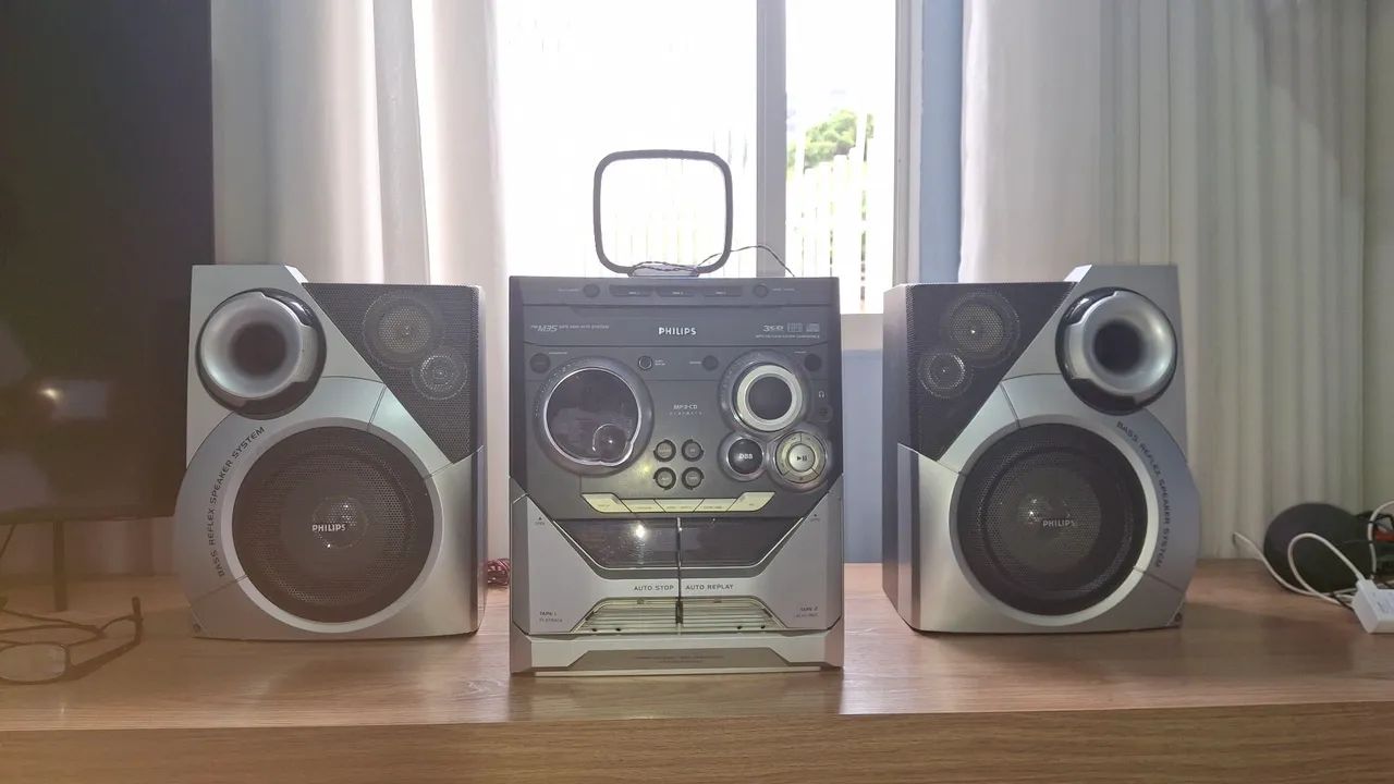 Mini System Philips FWM35 3 CDs + MP3 - Funcionando perfeitamente  - Foto 2