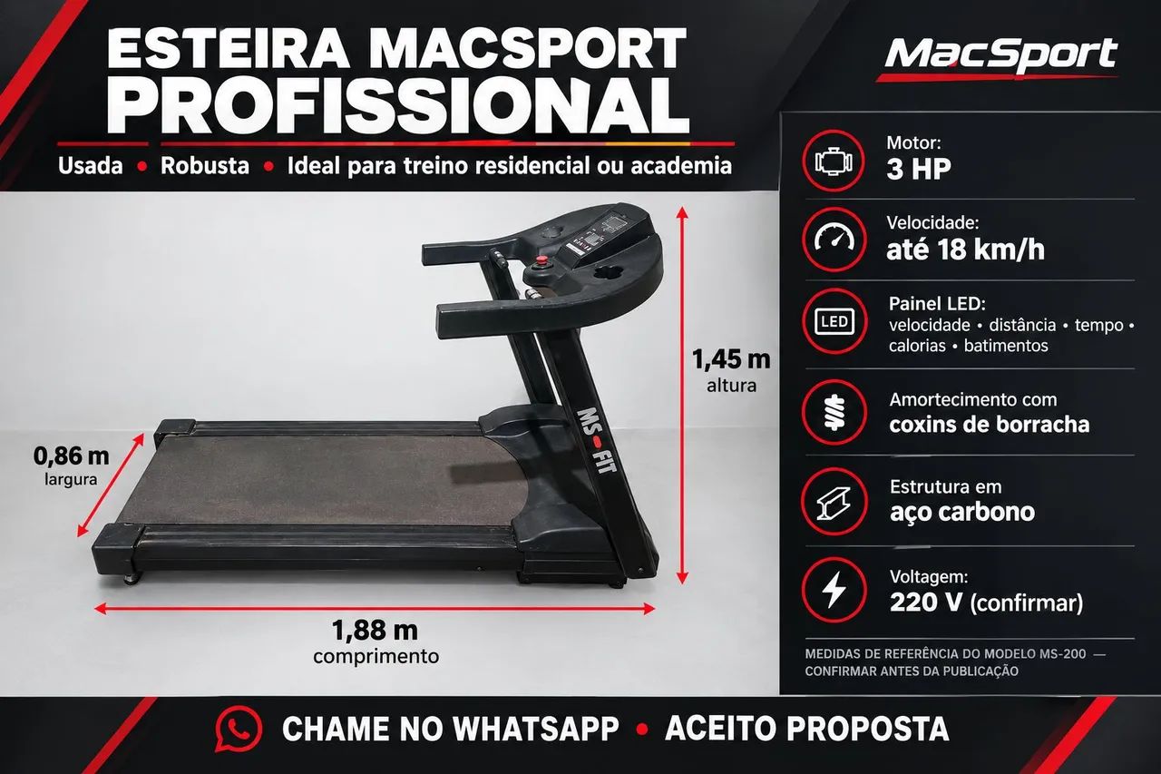 Esteira Elétrica profissional 