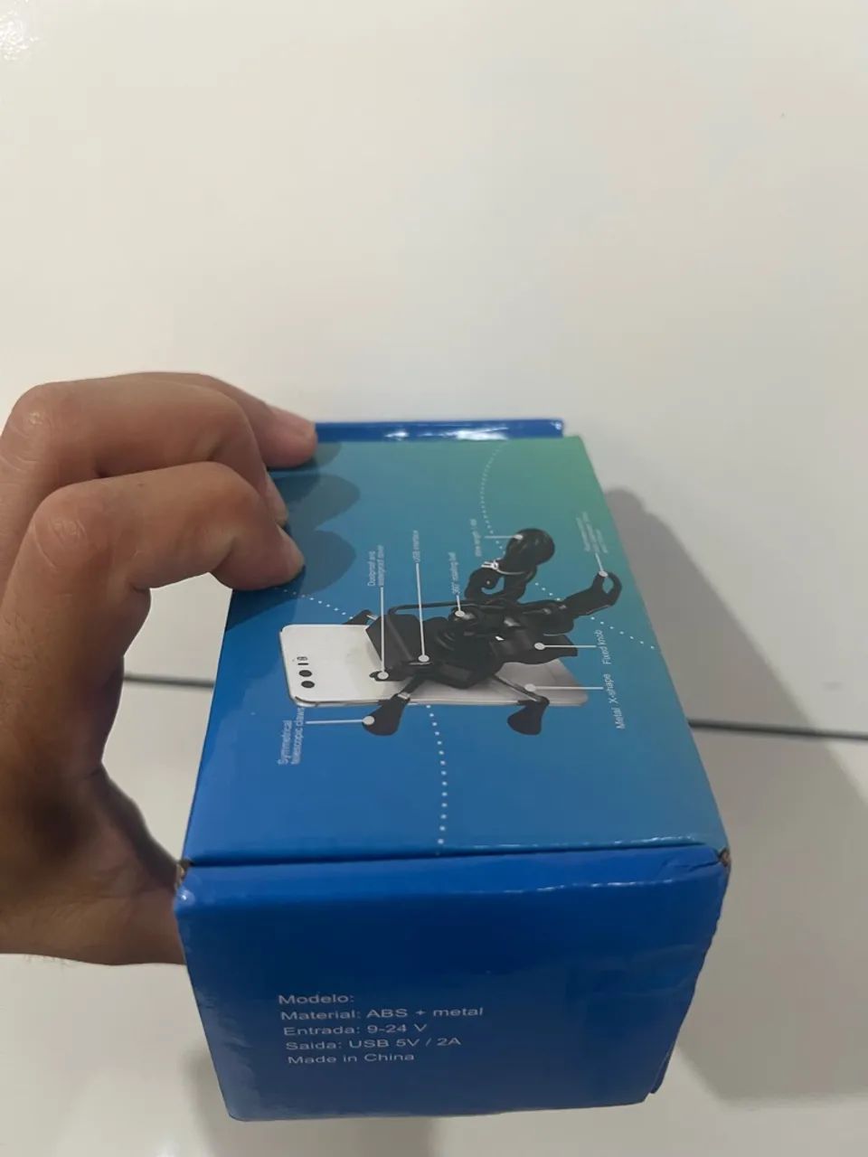 SUPORTE PARA CELULAR COM CARREGAMENTO USB 360°  - Foto 2