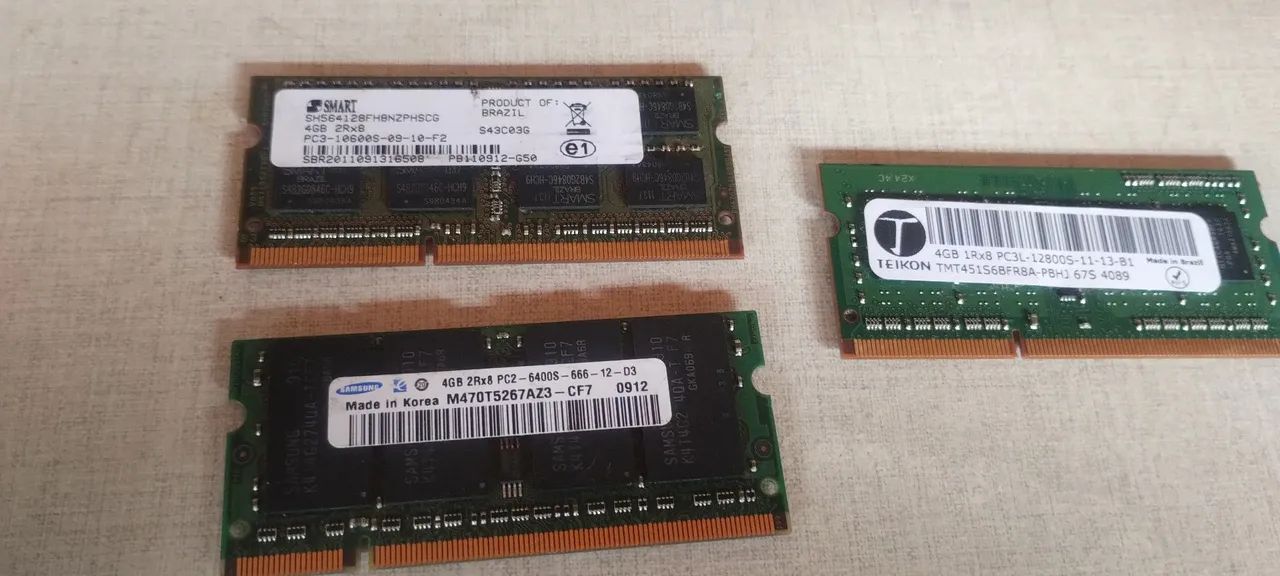 Memória ram 4 GB