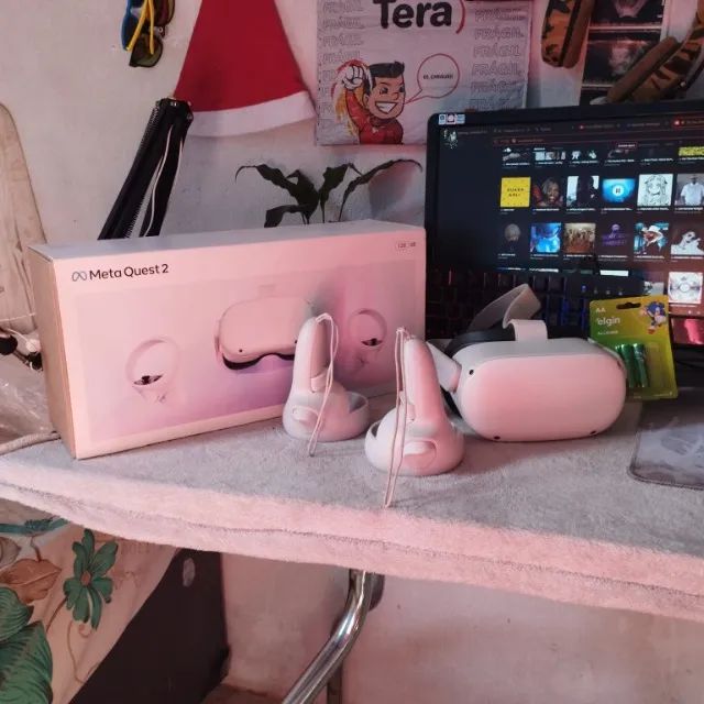 Óculos vr meta quest 2 - 128 gb - competo e com acessórios  - Foto 3