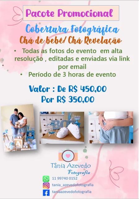 Fotógrafa para Chá de Bebê / Chá Revelação