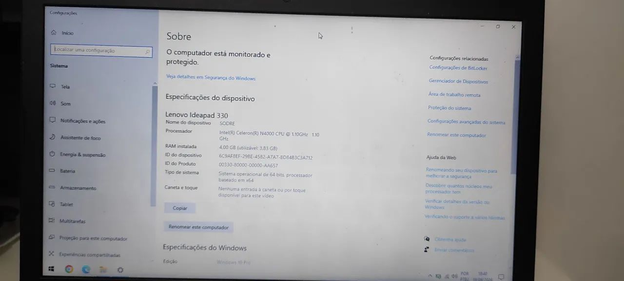Notebook LENOVO IDEAPAD 330 OPORTUNIDADE DE NEGÓCIO - Foto 4