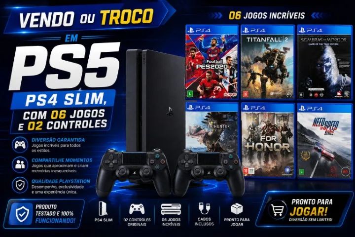 VENDO OU TROCO EM PS5 | PS4 - 1TB