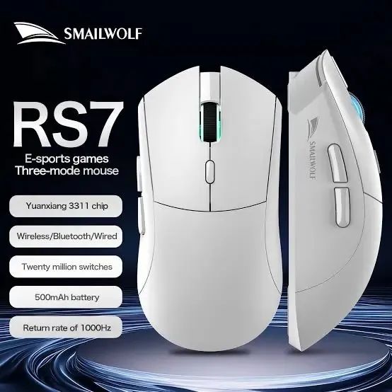 Mouse Gamer SmailWolf RS7 - Branco