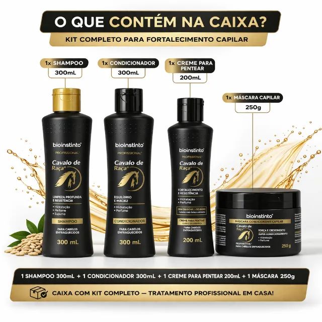 Kit Capilar Cavalo de Raça Força e Resistência - Foto 3