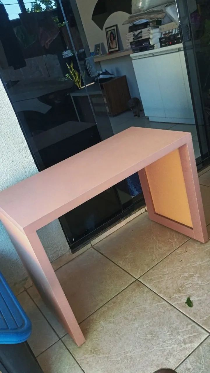 Mesa em MDF Rosa - Foto 3