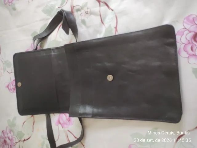 Bolsa de couro masculina 