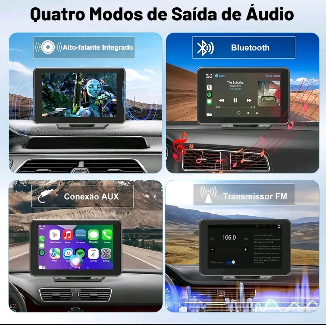 Carplay sem fio 7 polegadas  - Foto 4