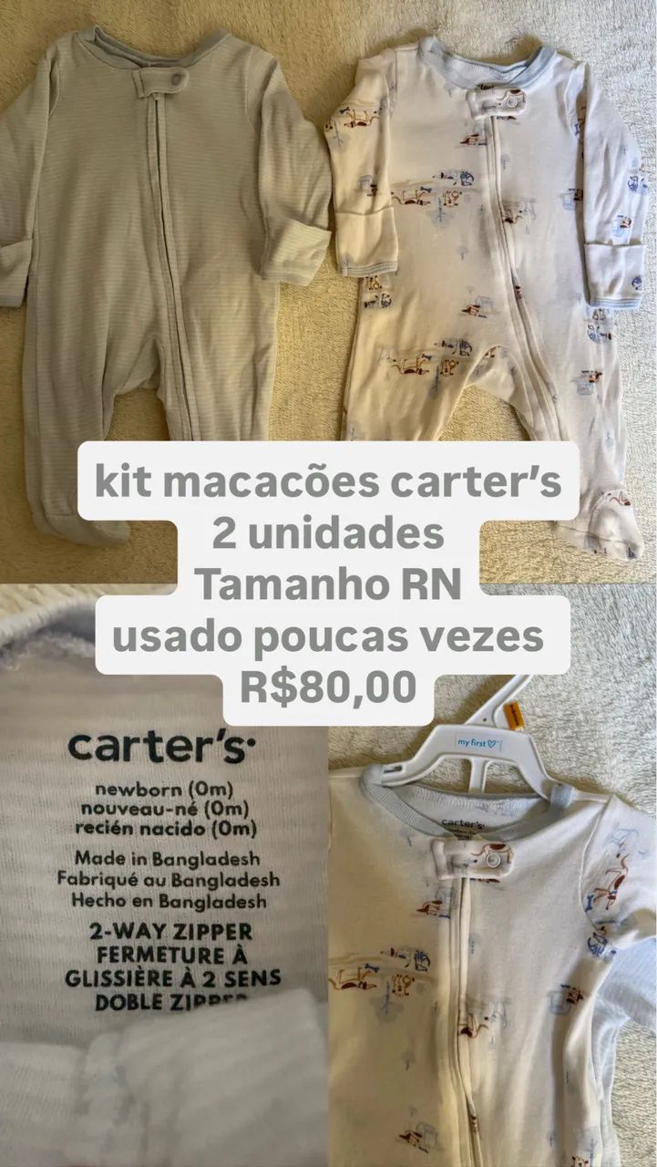 Roupas carters de Bebe 0-3meses - Foto 3