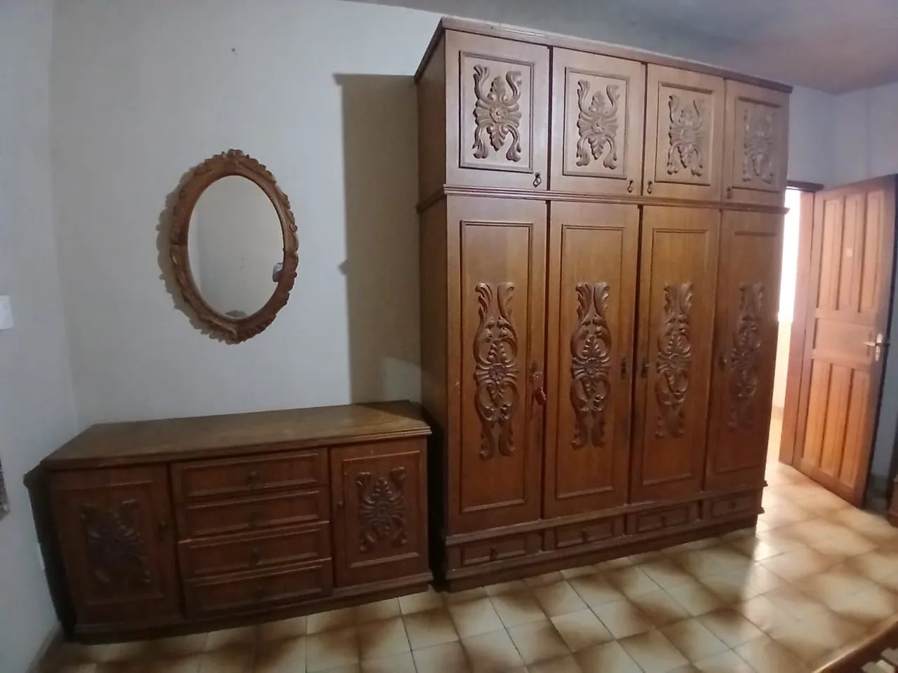 CONJUNTO QUARTO MADEIRA MACIÇA 