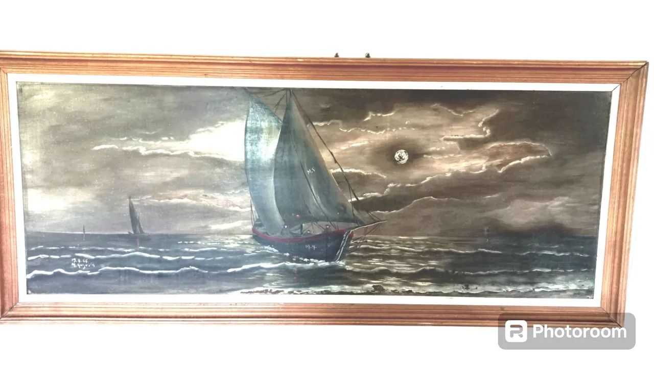 Quadro óleo sobre madeira Maria Augusta 1966 - Foto 5