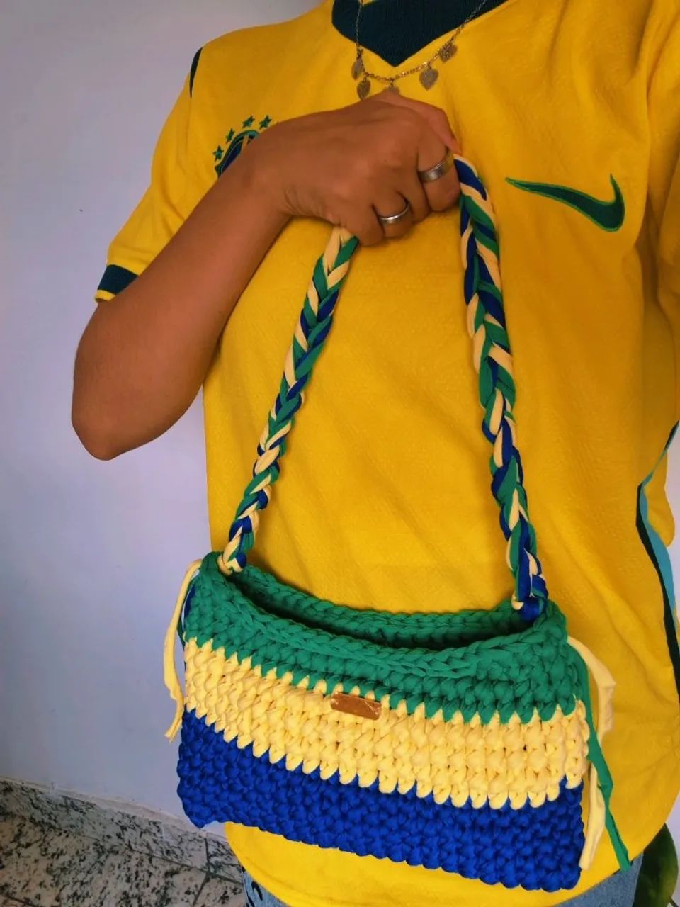 Bolsa do Brasil/ crochê da Copa  - Foto 3