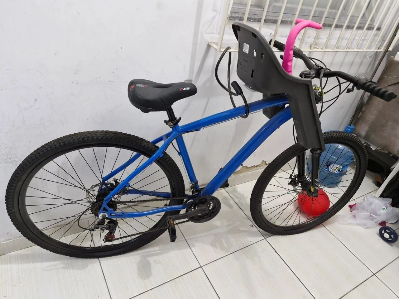 Bicicleta Aro 26 Alumínio + Cadeirinha Infantil + Cadeado 1
