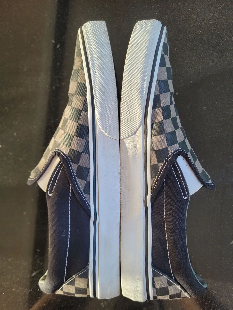 Vans slip-on checkerboard black grey - Foto 2