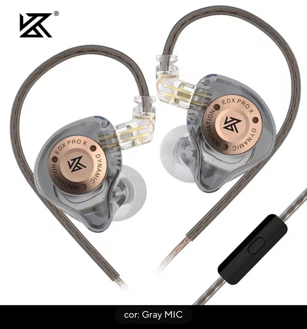 Fone KZ EDX PRO X intra-auricular com Microfone Lacrados - Foto 2