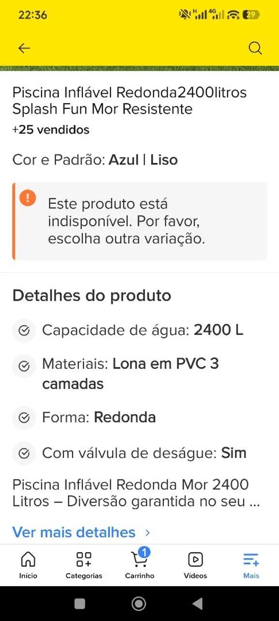 Vendo Piscina Mor de 2400 litros  - Foto 5