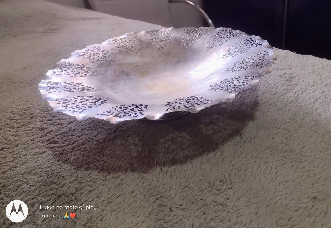 Vendo centro de mesa antigo de prata  - Foto 4