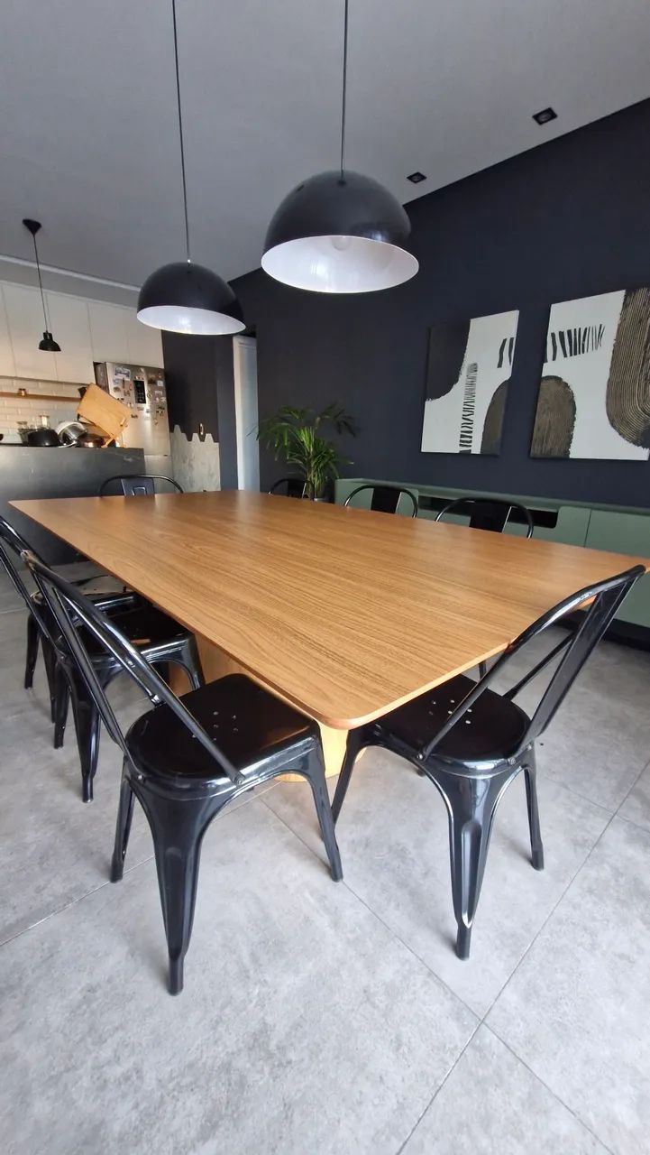 Mesa de jantar com cadeiras 220x120