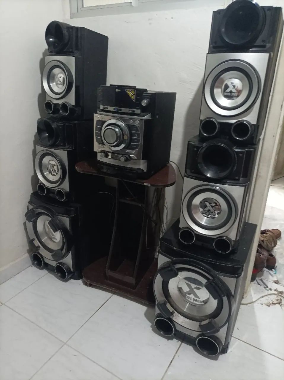 Som LG 1700 watts RMS 6 caixas com bluetooth 