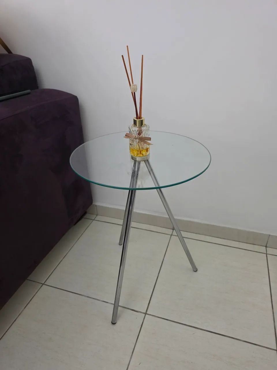 Mesa lateral de vidro - Foto 2