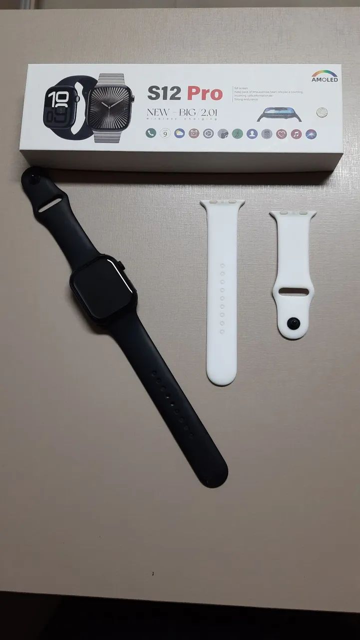 Smartwatch S12 Pro com Tela AMOLED de 2.01 polegadas - Praticamente Novo! - Foto 2