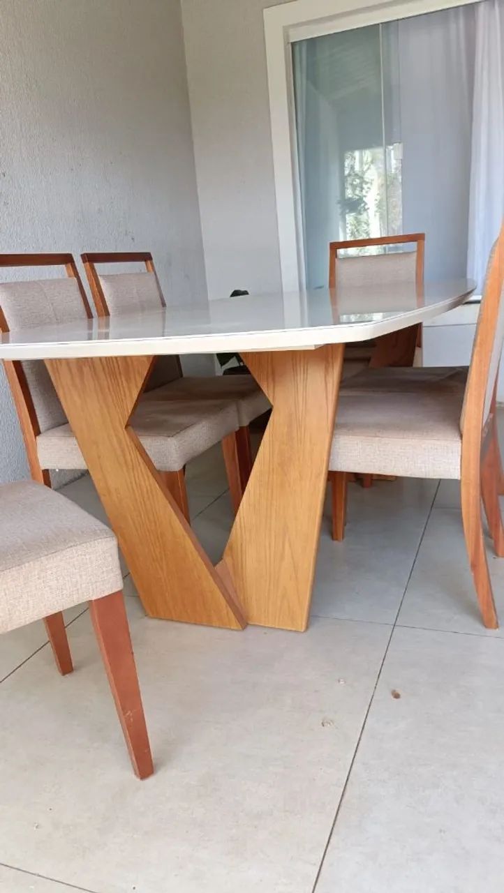 Mesa e Cadeiras Madeira Maciça - Foto 2
