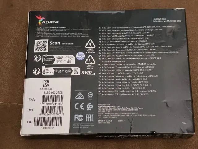 SSD 2TB Adata Legend 900 m2 nvme Leitura 7000MBs/Gravação 5400MBs SLEG-900-2TCS c/ nota - Foto 2