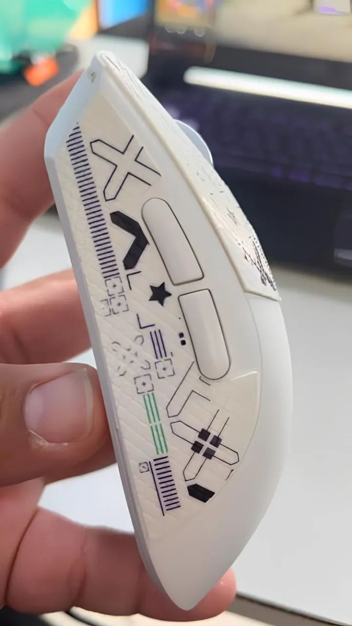 Mouse Gamer SmailWolf RS7 - Branco - Foto 2