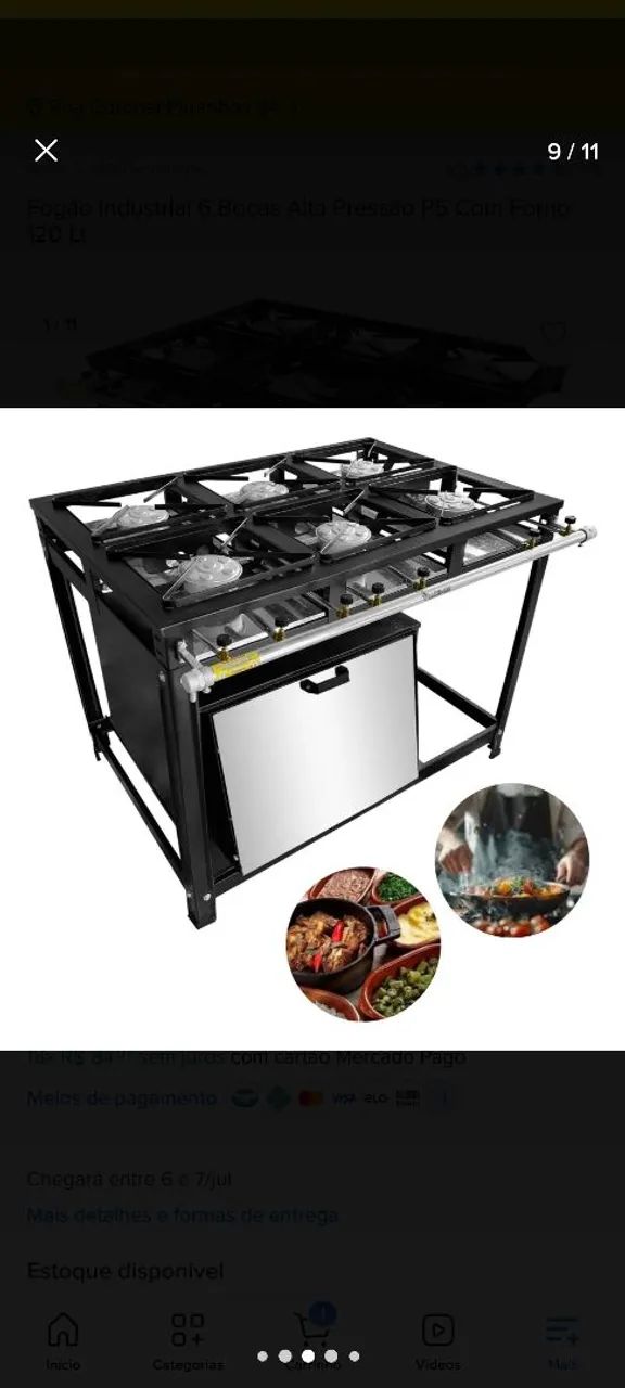 Fogão industrial 6 Bocas com forno - Foto 3