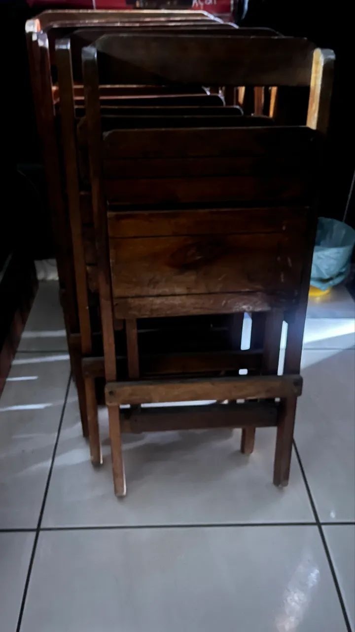 Jogo de mesa madeira - Foto 2