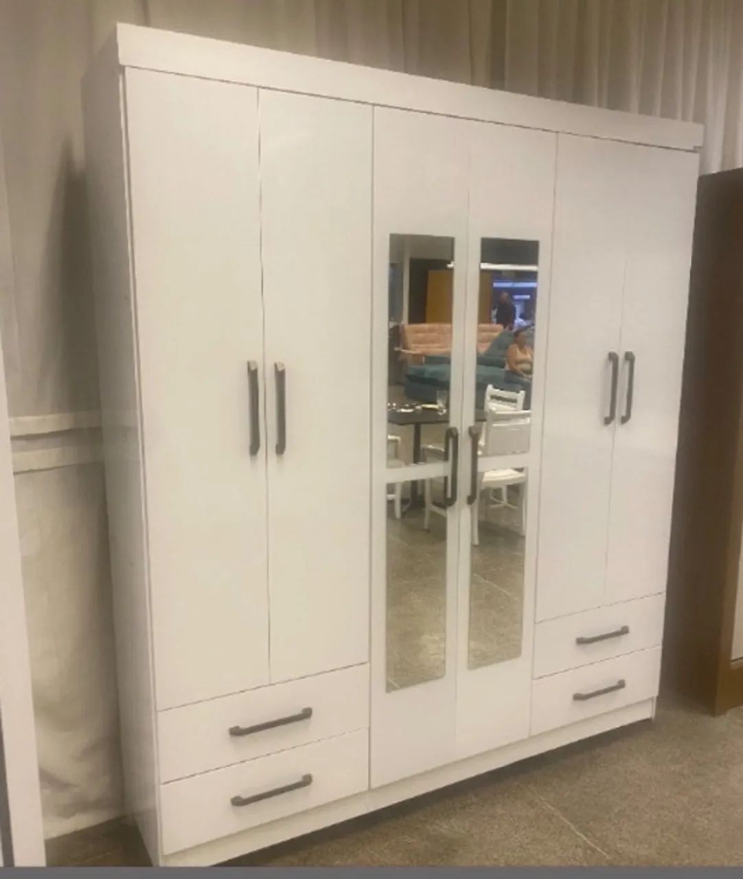 Guarda Roupa Branco Hercules Plus 6 Portas - Foto 3