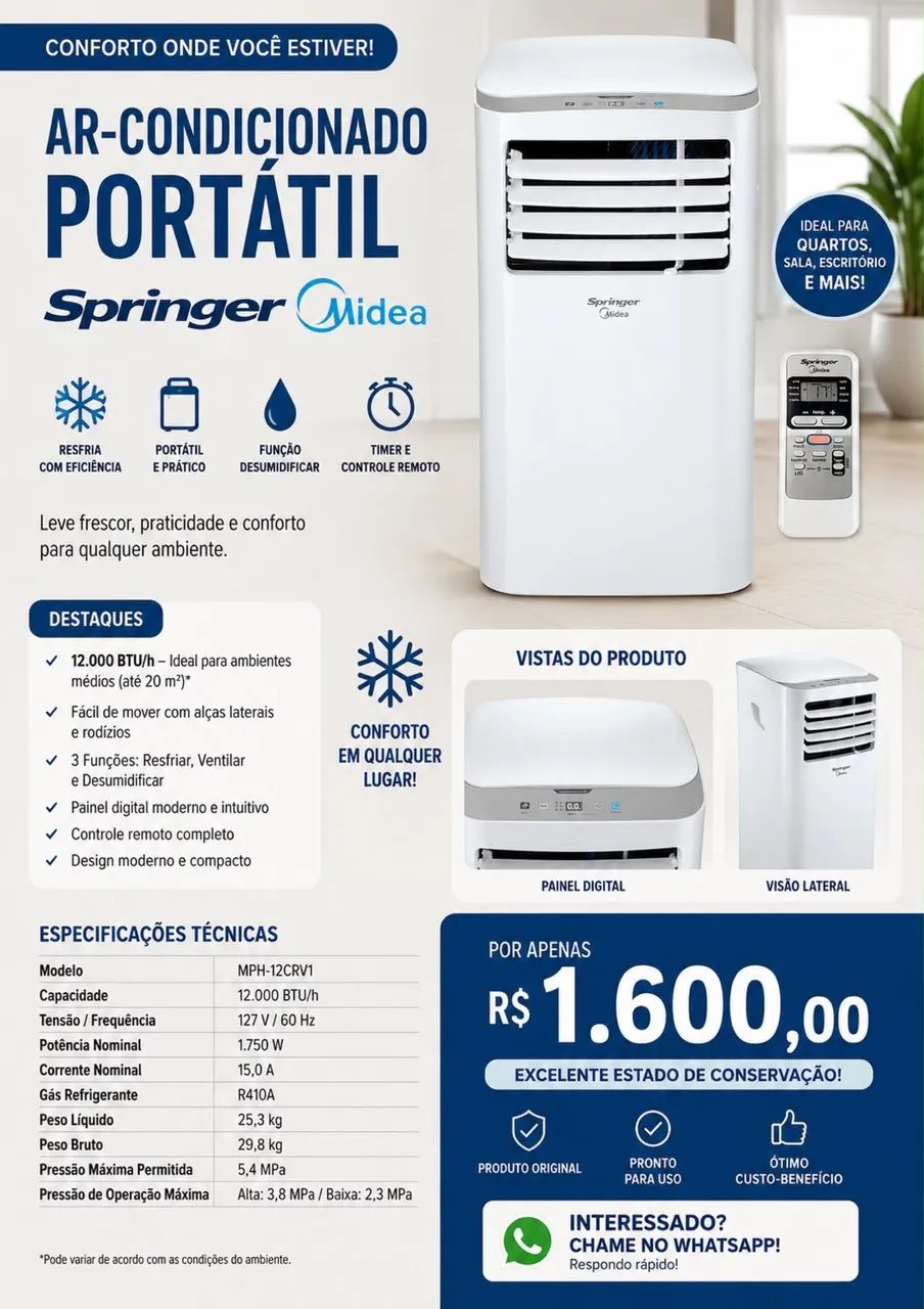 Ar condicionado portátil 