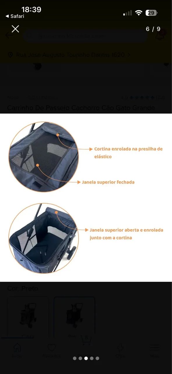 Carrinho para cachorro grande (NOVO) - Foto 3