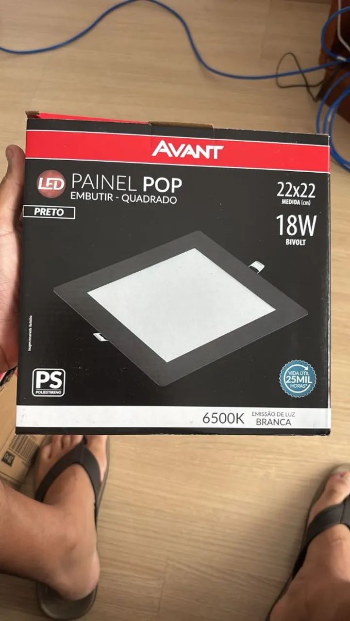 Lampada painel pop embutido 