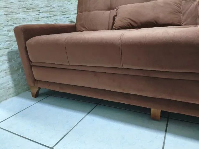 Sofá cama 3 lugares 203cm largura - Foto 2