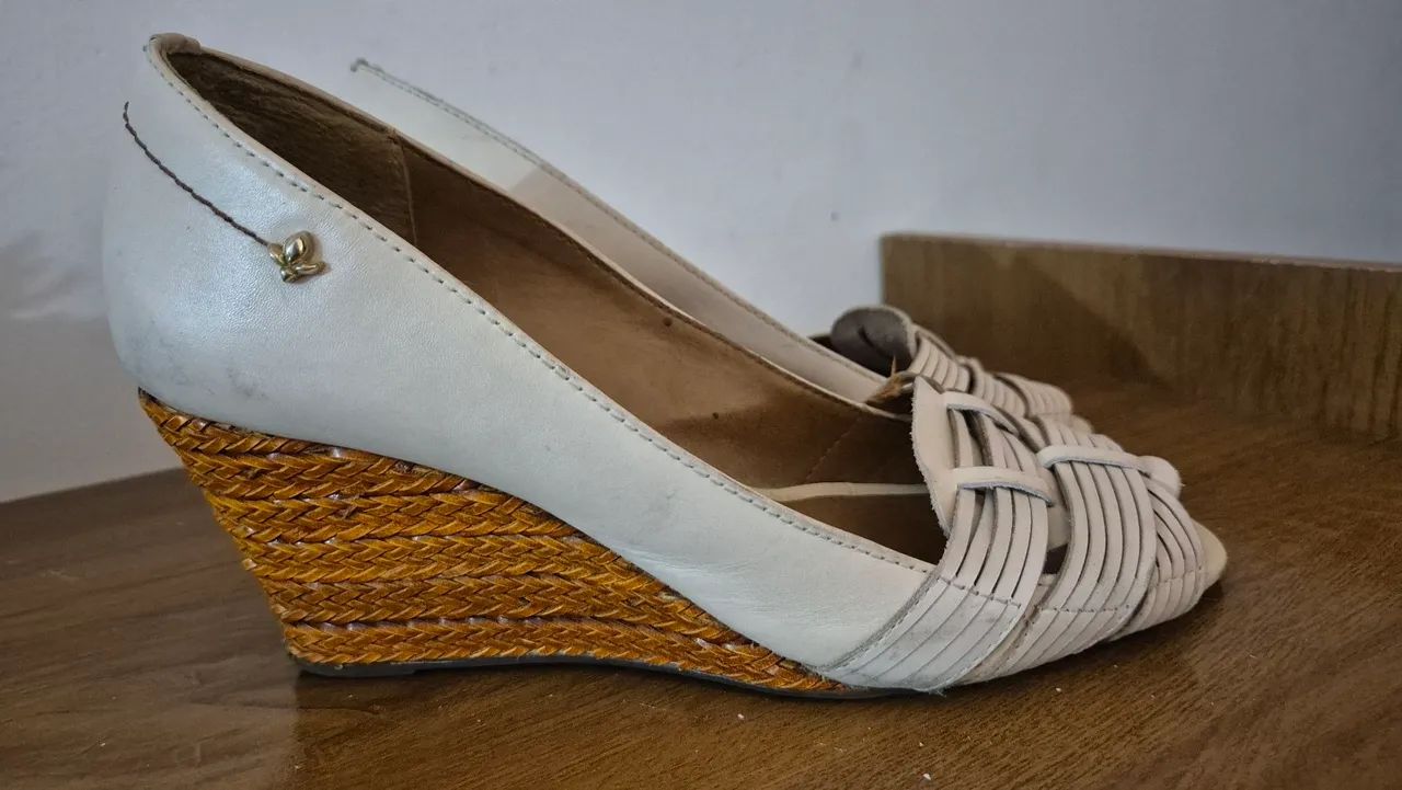 Peep Toe Cravo e Canela 38 - Foto 3