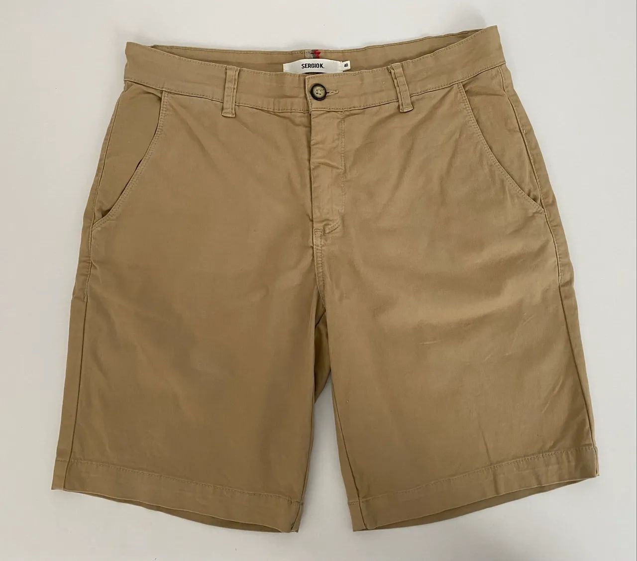 Bermuda Chino Sarja Sergio K Caqui Original - 40