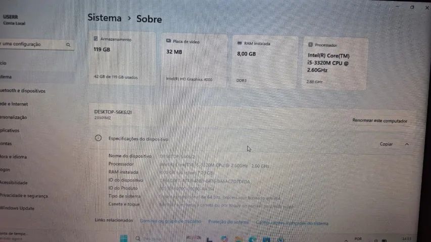 NOTE LENOVO THINKPAD, I5 3°, 8GB, BARATO! - Foto 4