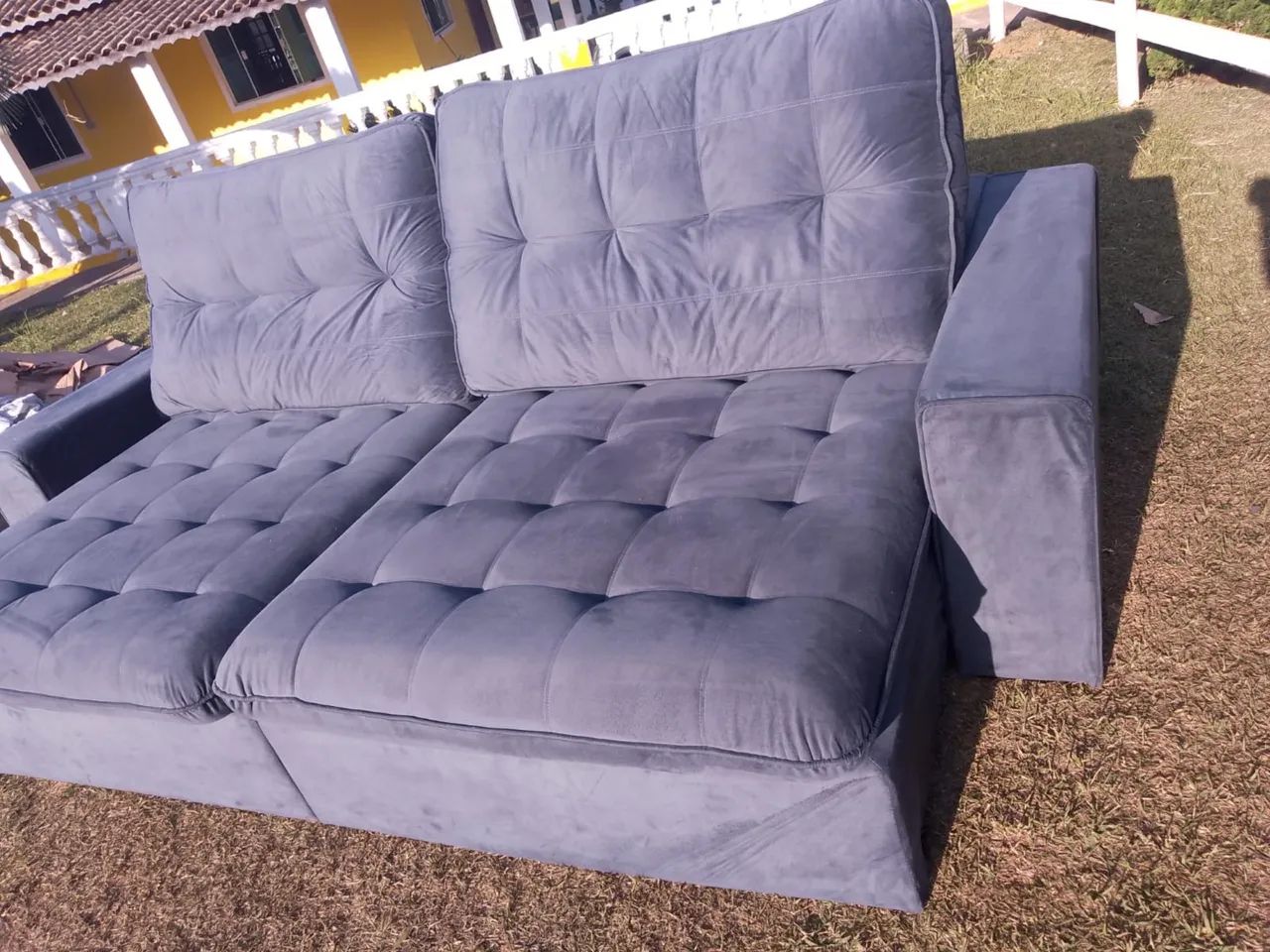 Sofa retratil cinza 2,90m novo !! - Foto 3