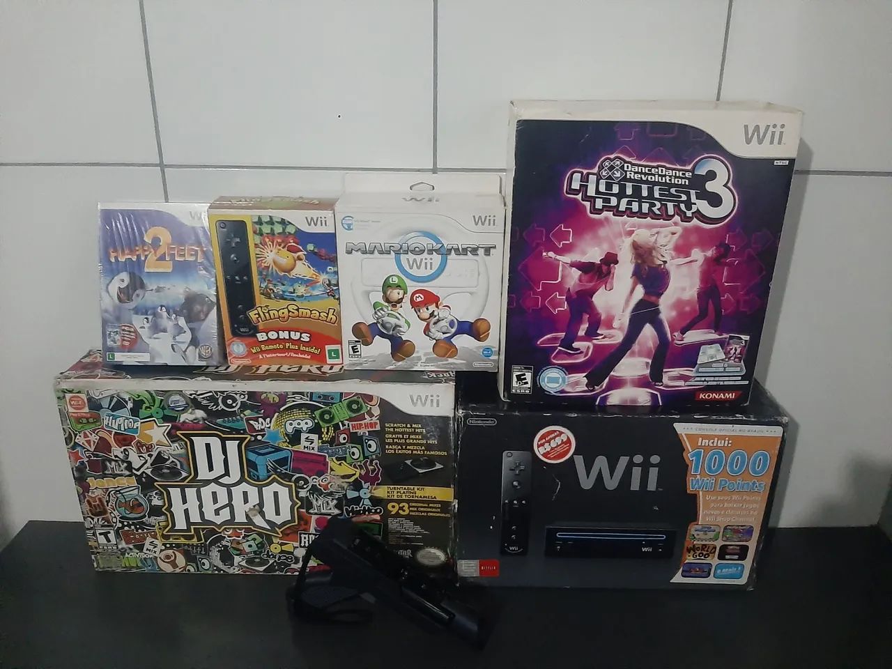Wii Black com assessórios - Jogos de Vídeo Game - Vila Zuleima