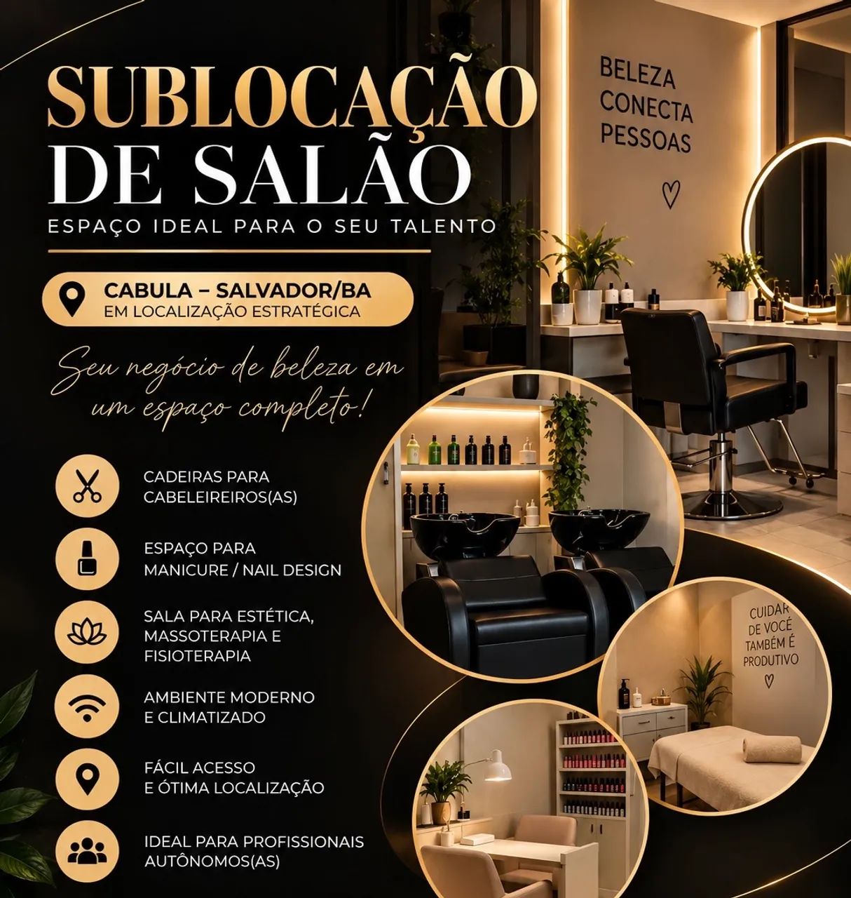 Sublocação de salão no cabula 